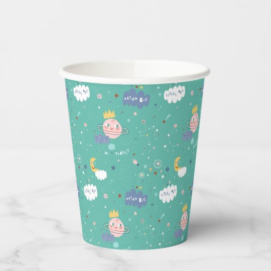 Mijn planeet Dream Big Little One Pattern Papieren Bekers (Links)