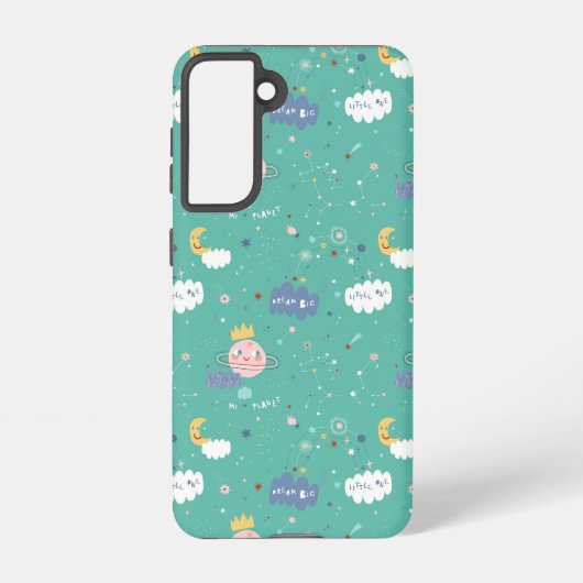 Mijn planeet Dream Big Little One Pattern Samsung Galaxy Hoesje (Achterkant)