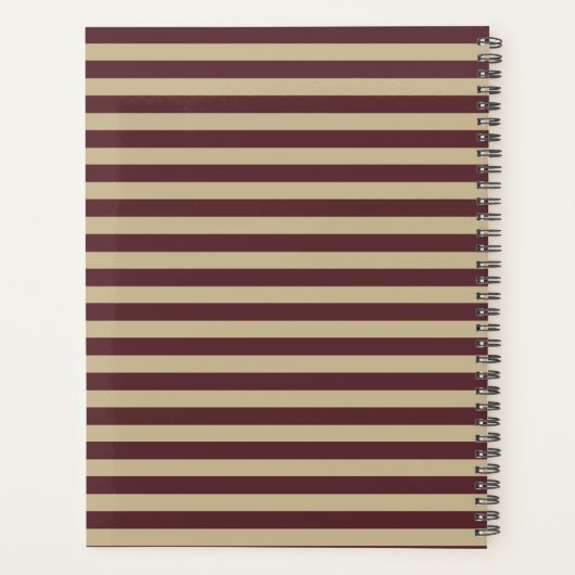 Mijn Planner | Bruin en goud die u aanpast (Achterkant)