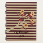 Mijn Planner | Bruin en goud die u aanpast (Voorkant)