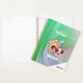 Mijn Planner Cute Dog House op Marmer met naam (Display)