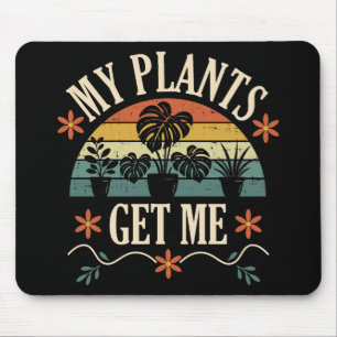 Mijn Planten Brengen Me Retro Plant Liefhebber Cad Muismat