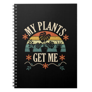 Mijn Planten Brengen Me Retro Plant Liefhebber Cad Notitieboek