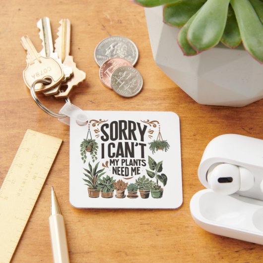Mijn Planten hebben me nodig Sleutelhanger (Bureau)