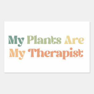 Mijn Planten zijn mijn therapeut Rechthoekige Sticker