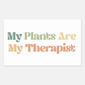 Mijn Planten zijn mijn therapeut Rechthoekige Sticker