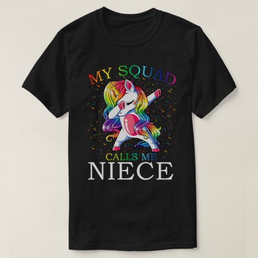 Mijn plein noemt me NIECE Unicorn T-shirt (Design voorkant)