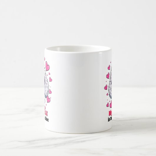 Mijn poedel is mijn Valentijn Schattige Funny Dog Koffiemok (Center)