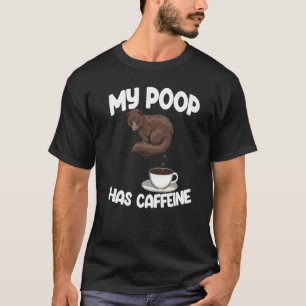Mijn poep heeft caffine Funny Women Coffee Kopi Lu T-shirt