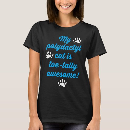 Mijn polydactyle kat is helemaal te gek t-shirt (Voorkant)