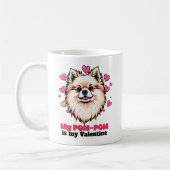 Mijn Pomeranian is mijn Valentijn Schattige Funny Koffiemok (Links)