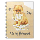 Mijn Pommeren Ate Mijn Homework Notitieboek (Voorkant)