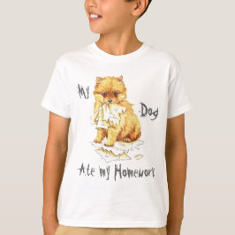 Mijn Pommeren Ate Mijn Homework T-shirt
