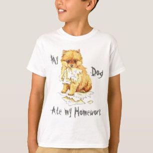 Mijn Pommeren Ate Mijn Homework T-shirt