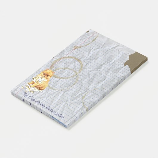 Mijn Pommern Ate My Lesson Plan Post-it® Notes (Schuin)