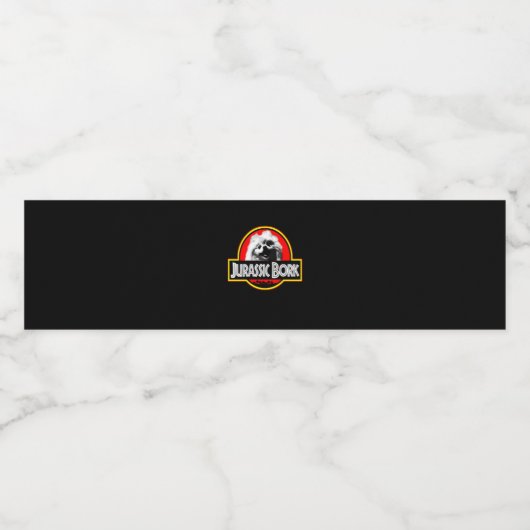 Mijn pommerse bergen Gift Jurassic Bork Gift Waterfles Etiket (Enkel label)