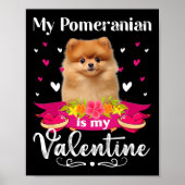Mijn pommerse hond is mijn Valentijn met Happy Cut Poster (Voorkant)