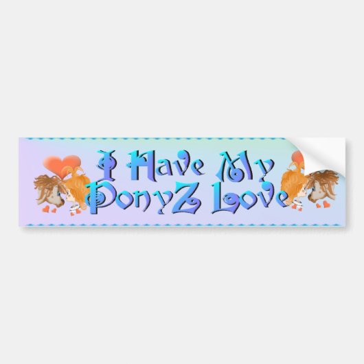 Mijn PonyZ Love Bumpter Sticker (Voorkant)