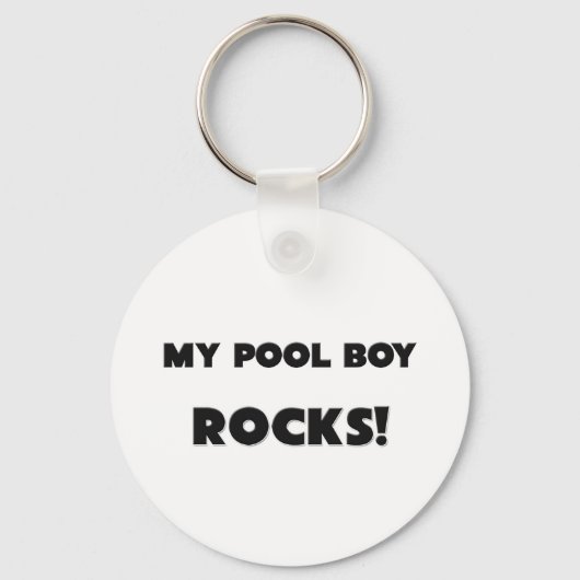 MIJN Pool Boy ROCKS! Sleutelhanger (Voorkant)