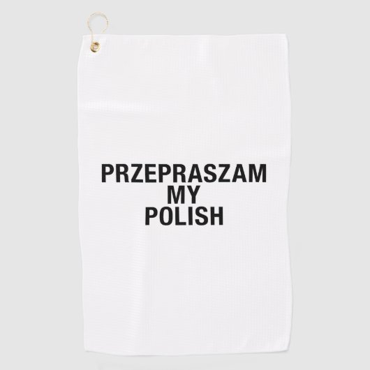 Mijn Poolse taal Golfhanddoek (Voorkant)