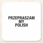 Mijn Poolse taal Kartonnen Onderzetters (Voorkant)