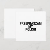 Mijn Poolse taal Save The Date (Voorkant / Achterkant)