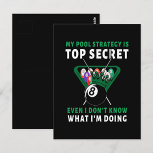 Mijn poolstrategie is gelijk briefkaart