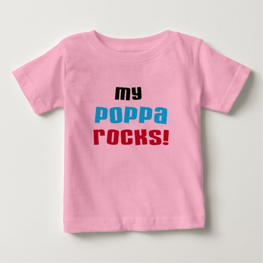 Mijn Poppa Rocks Tshirts en geschenken (Voorkant)