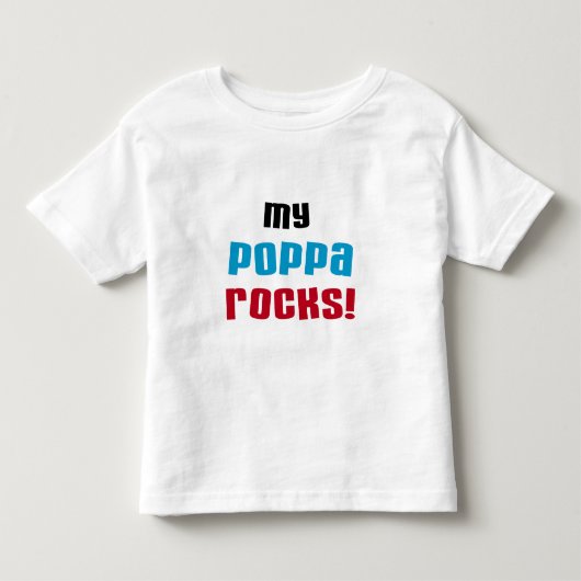 Mijn Poppa Rocks Tshirts en geschenken (Voorkant)