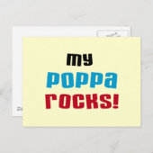 Mijn Poppa Rocks Tshirts en geschenken Briefkaart (Voorkant / Achterkant)
