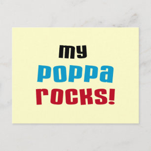 Mijn Poppa Rocks Tshirts en geschenken Briefkaart