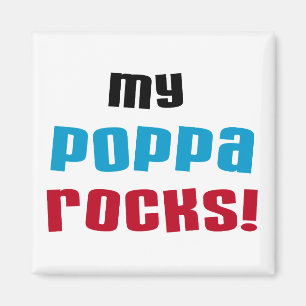 Mijn Poppa Rocks Tshirts en geschenken Magneet