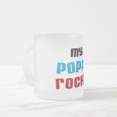 Mijn Poppa Rocks Tshirts en geschenken Matglas Koffiemok (Voorkant links)