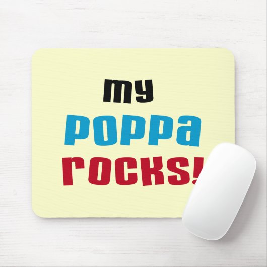 Mijn Poppa Rocks Tshirts en geschenken Muismat (Met muis)