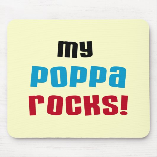 Mijn Poppa Rocks Tshirts en geschenken Muismat (Voorkant)