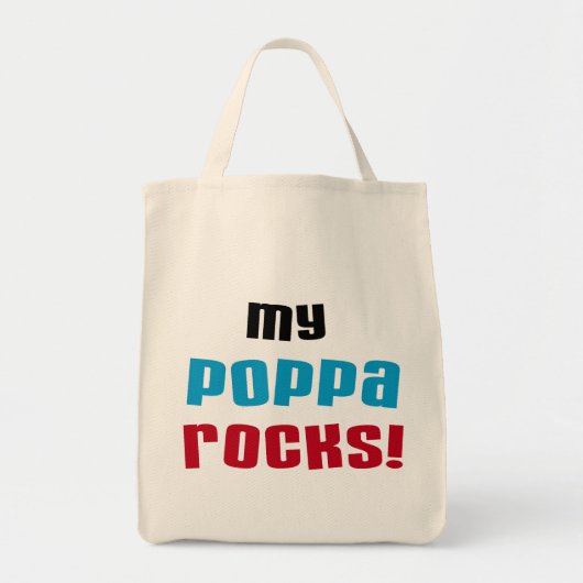 Mijn Poppa Rocks Tshirts en geschenken Tote Bag (Voorkant)