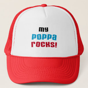 Mijn Poppa Rocks Tshirts en geschenken Trucker Pet