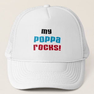 Mijn Poppa Rocks Tshirts en geschenken Trucker Pet