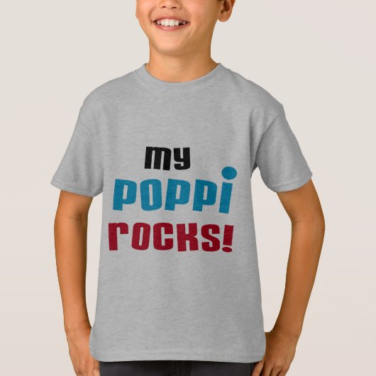 Mijn Poppi Rocks T-shirts en geschenken (Voorkant)