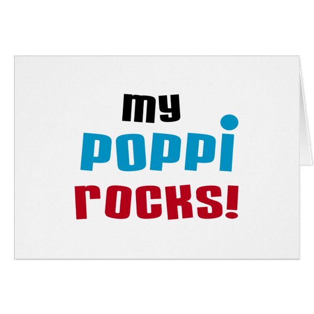 Mijn Poppi Rocks T-shirts en geschenken (Voorkant Horizontaal)