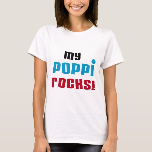 Mijn Poppi Rocks T-shirts en geschenken (Voorkant)