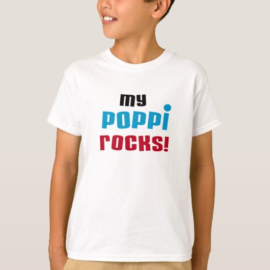 Mijn Poppi Rocks T-shirts en geschenken (Voorkant)