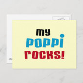 Mijn Poppi Rocks T-shirts en geschenken Briefkaart (Voorkant / Achterkant)