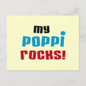 Mijn Poppi Rocks T-shirts en geschenken Briefkaart (Voorkant)