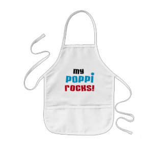 Mijn Poppi Rocks T-shirts en geschenken Kinder Schort