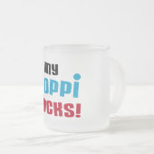 Mijn Poppi Rocks T-shirts en geschenken Matglas Koffiemok (Voorkant rechts)