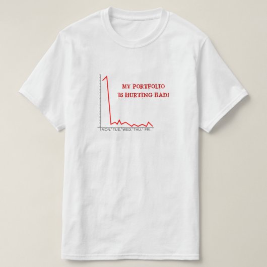 "MIJN PORTEFEUILLE HURT EEN BAD!" Marktkramp T-shirt (Design voorkant)