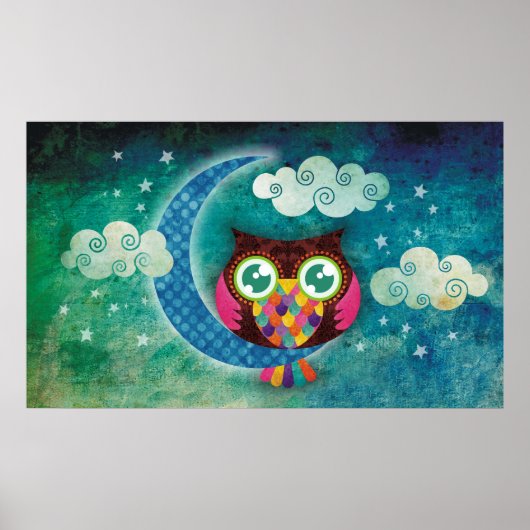 Mijn Poster met Halvemaan Uil (Voorkant)