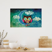 Mijn Poster met Halvemaan Uil (Keuken)