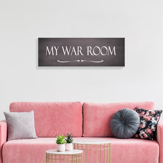 Mijn postzegelteken canvas afdruk (Insitu (Woonkamer))